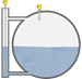 Level measurement and point level detection in the ammonia separator