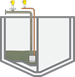 Pressure measurement on the line interface during loading and unloading