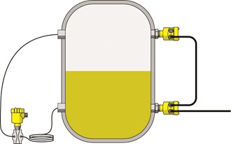 Mechanical (left) and electronic differential pressure measurement (right).