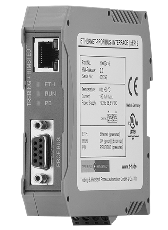 Интерфейс Ethernet-Profibus - Интерфейс Ethernet-Profibus поддерживает доступ с ПО параметрирования (PACTware) к полевому устройству